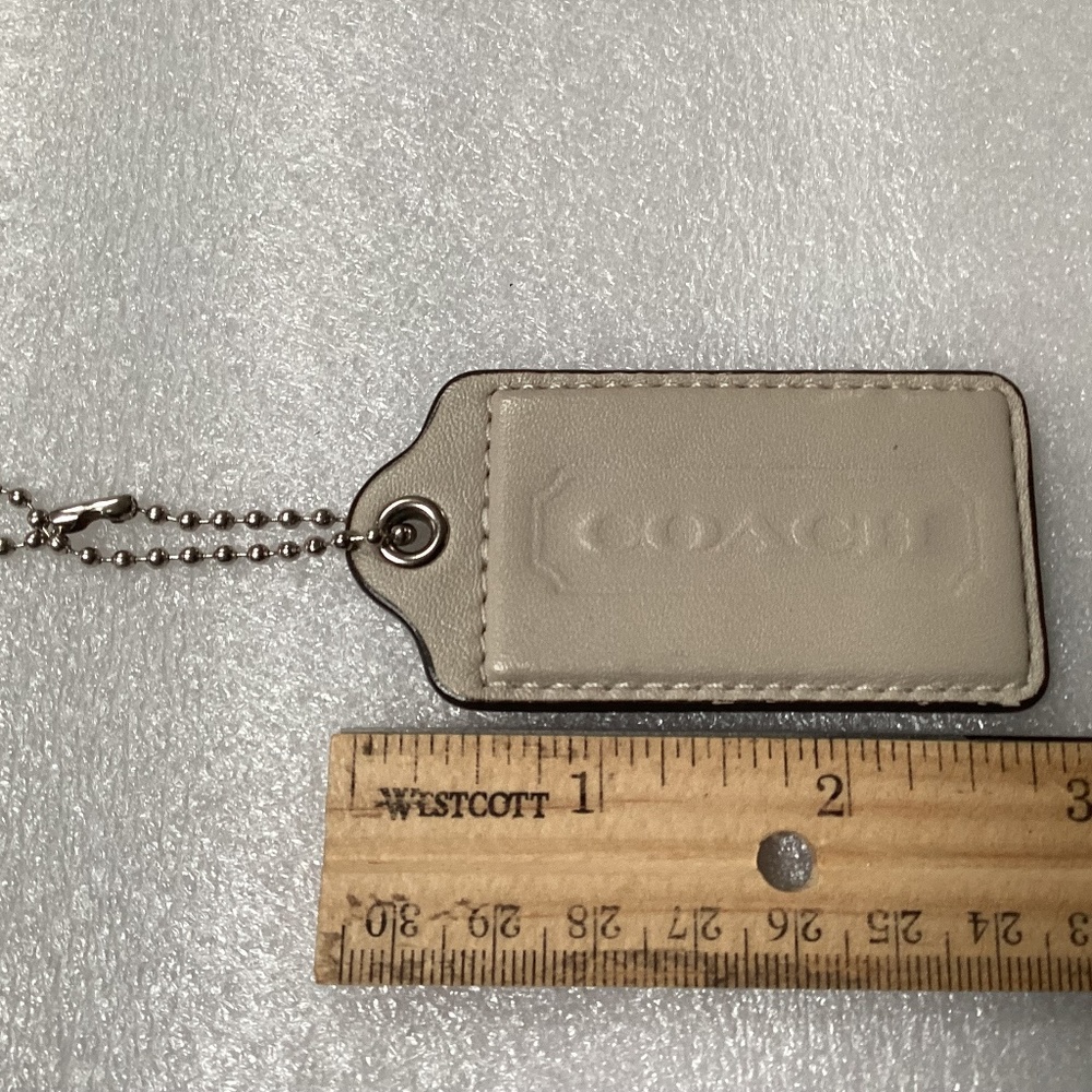 Coach Beige Bag Tag/Hang Tag